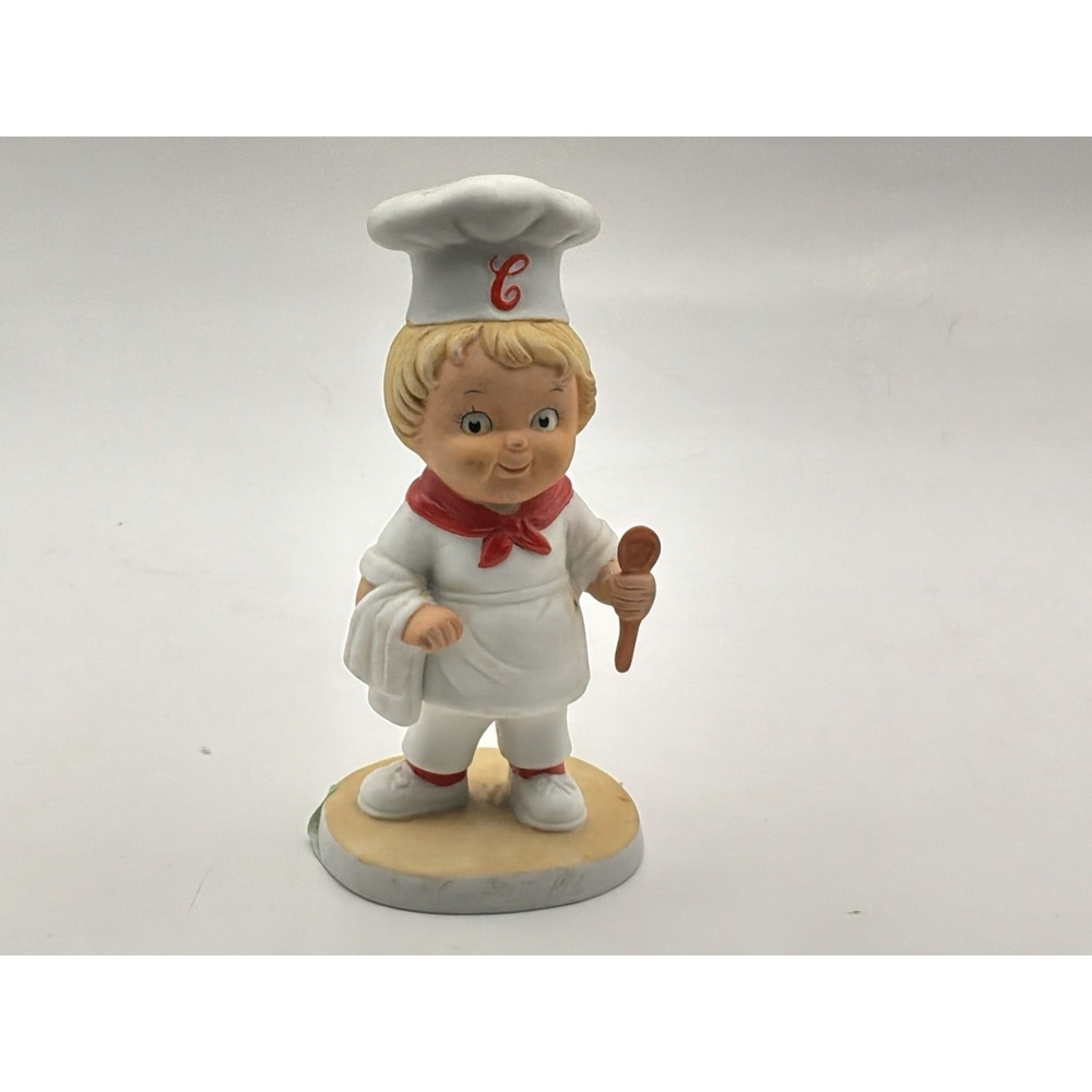 1985 Campbell's Soup Co. "Little Chef" Figurine Bisque Porcelain